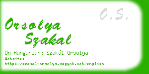 orsolya szakal business card